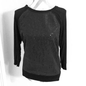 Calvin Klein 3/4 black sleeve top.